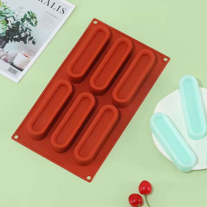 YH-383 Silicone 6-Hole Cake Mold