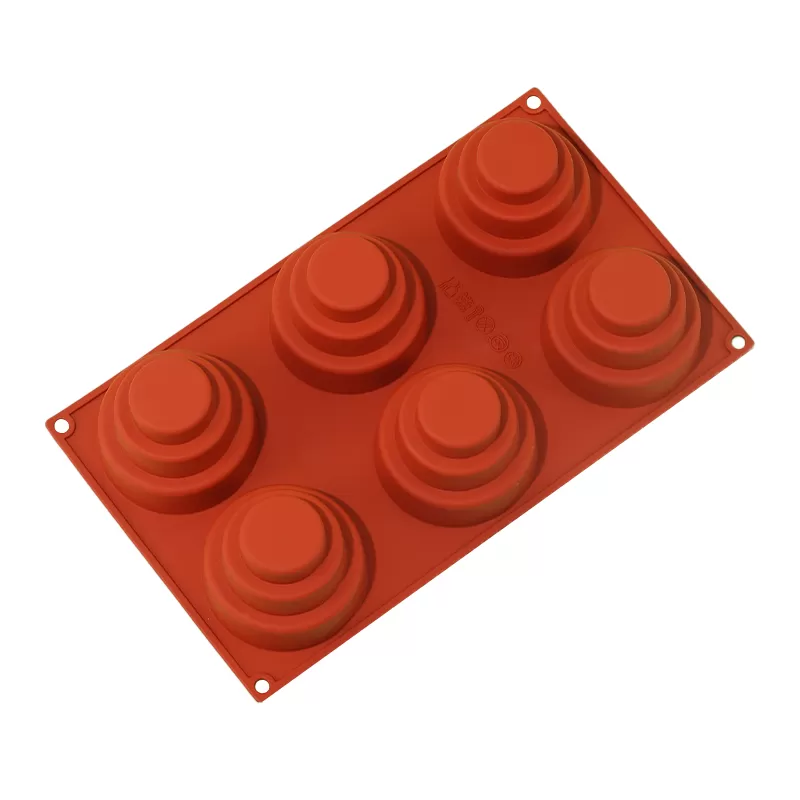 YH-384 Silicone 6-Hole Cake Mold