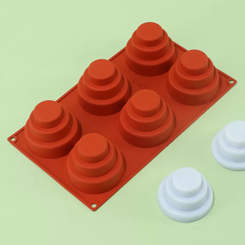 YH-384 Silicone 6-Hole Cake Mold