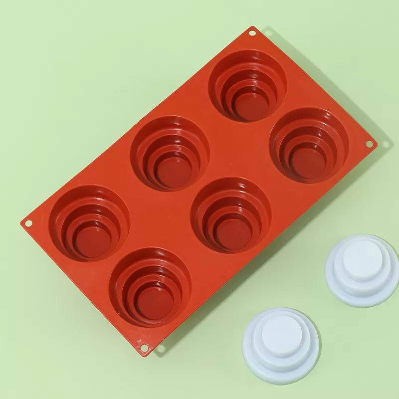 YH-384 Silicone 6-Hole Cake Mold