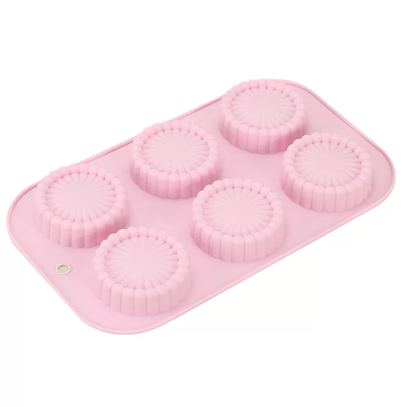 YH-977 Silicone 6-Hole Cake Mold