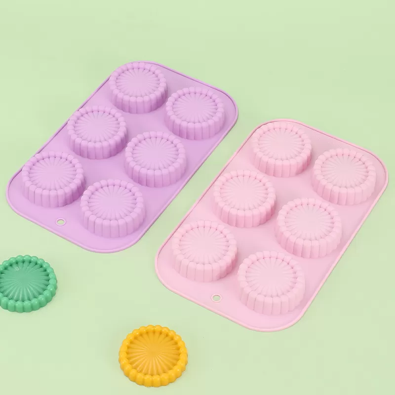 YH-977 Silicone 6-Hole Cake Mold