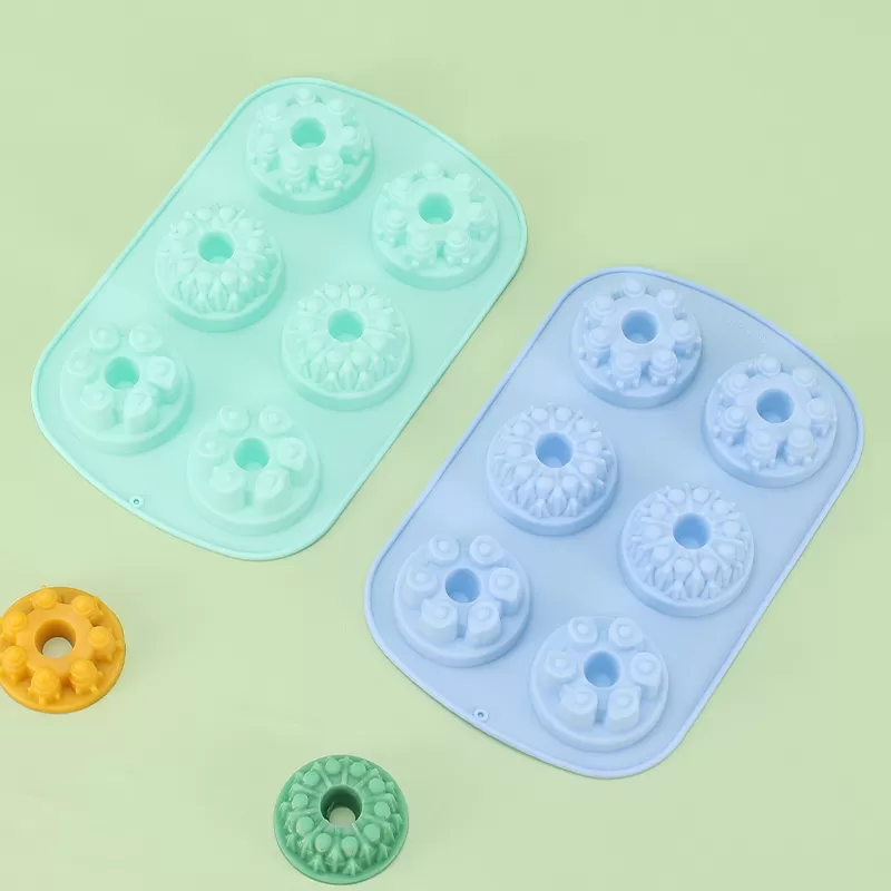 YH-535 Silicone 6-Hole Cake Mold