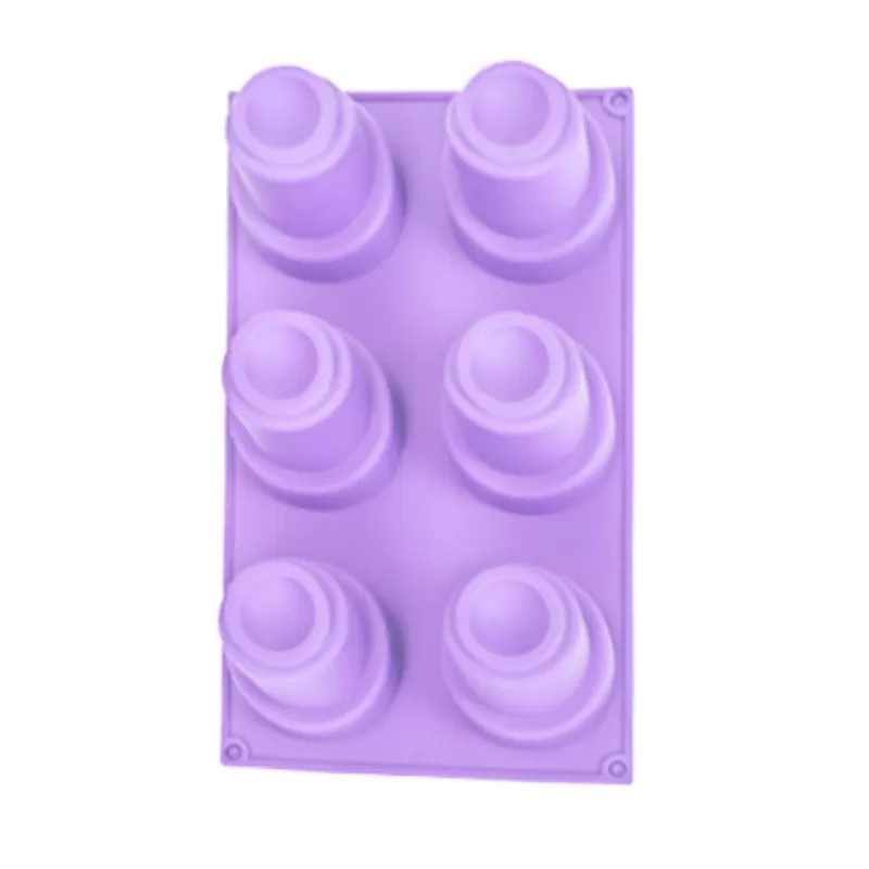 YH-385 Silicone 6-Hole Cake Mold