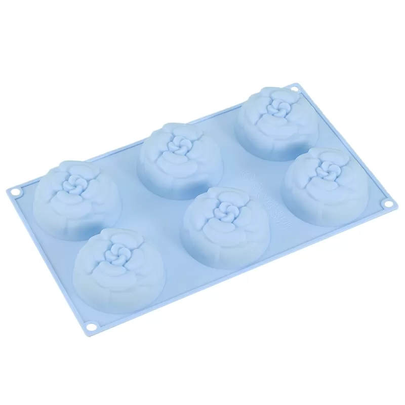 YH-407 Silicone 6-Hole Cake Mold