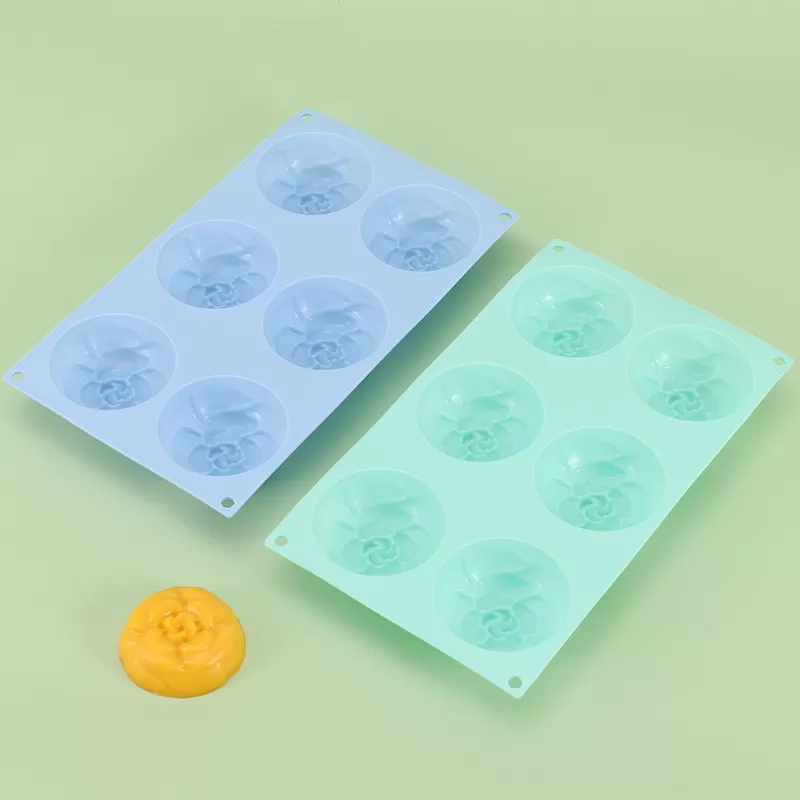 YH-407 Silicone 6-Hole Cake Mold