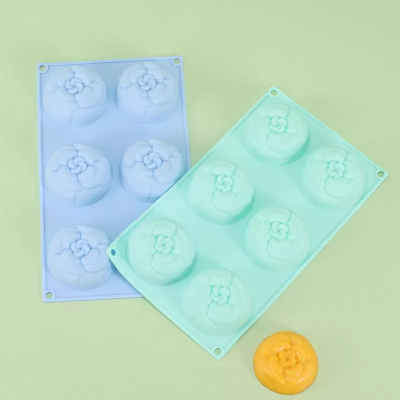 YH-407 Silicone 6-Hole Cake Mold