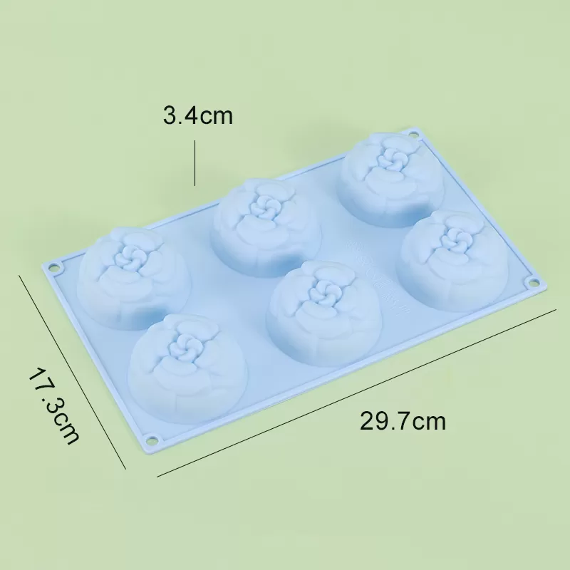 YH-407 Silicone 6-Hole Cake Mold