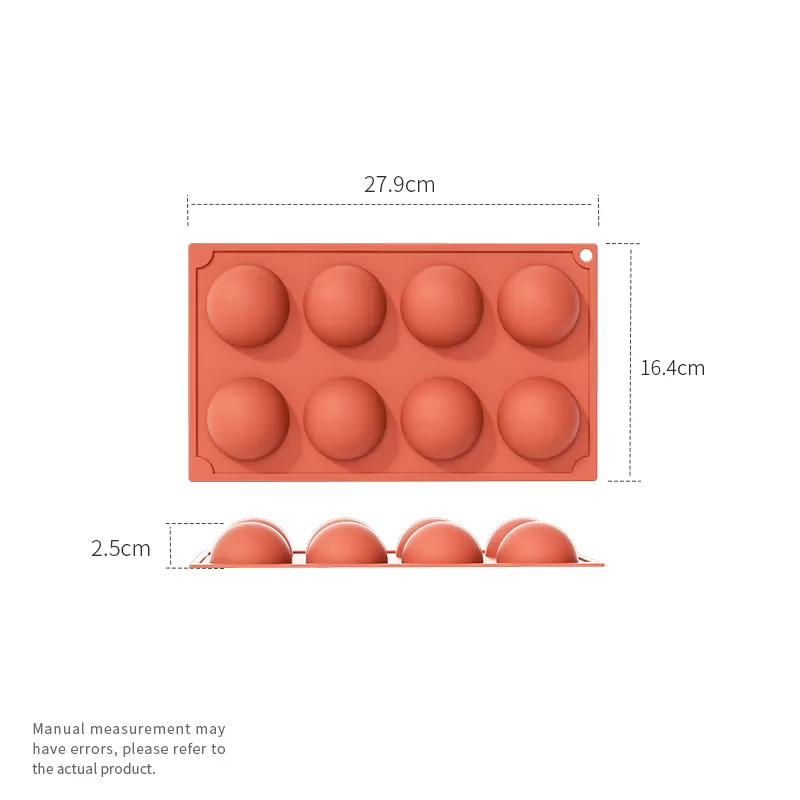 YH-494 Silicone 8-Hole Cake Mold