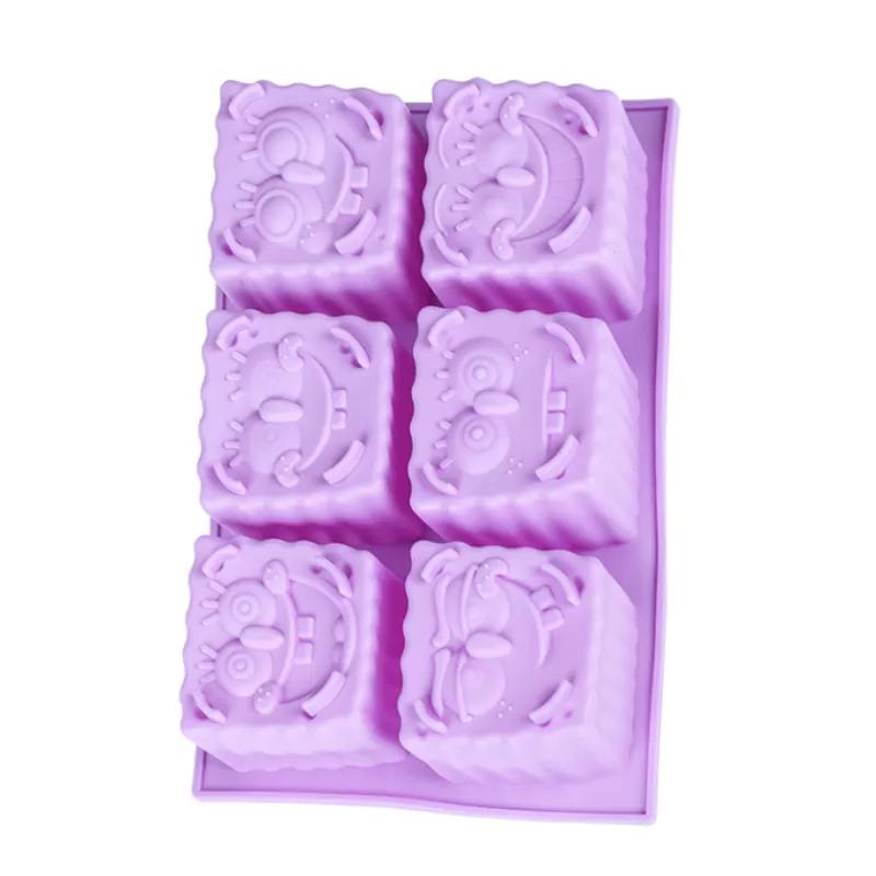 YH-448 Silicone 6-Hole Cake Mold