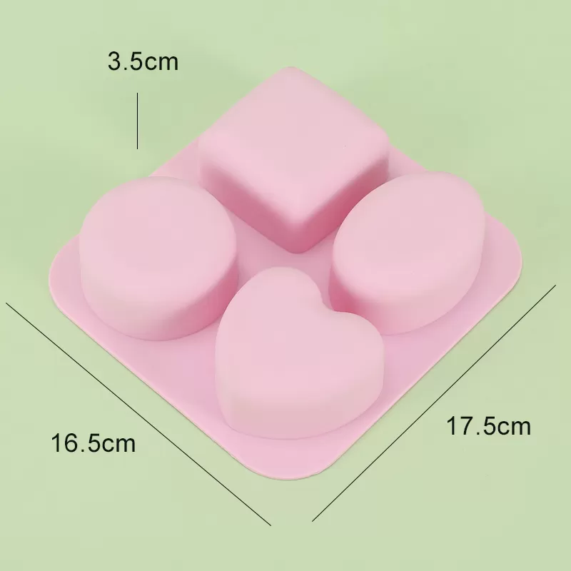 YH-540 Silicone 4-Hole Cake Mold